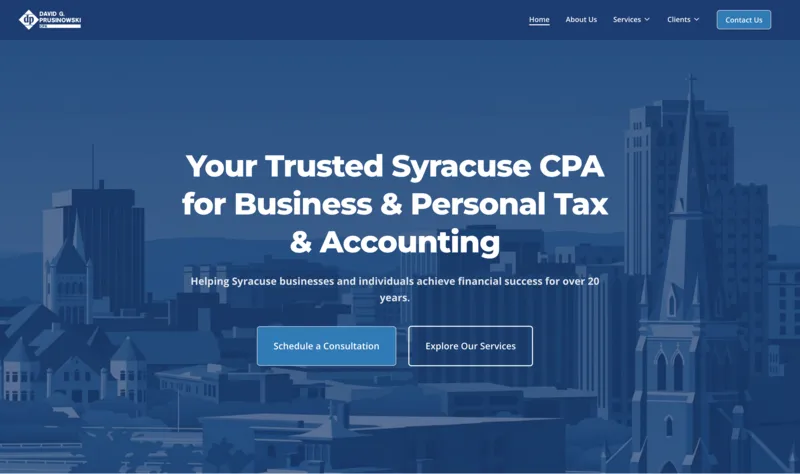 David G. Prusinowski, CPA website, built by the JARVIS team